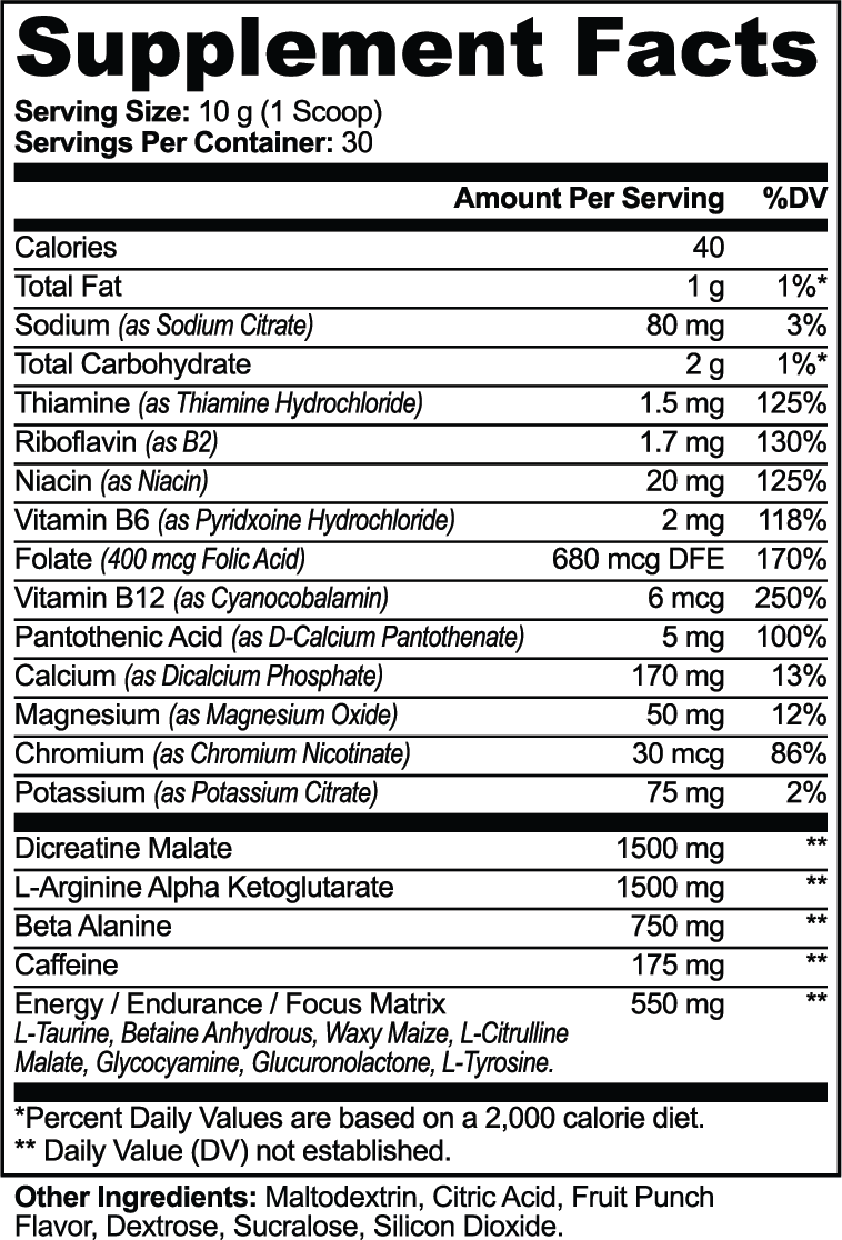 FLARE Pre-Workout (Fruit Punch)